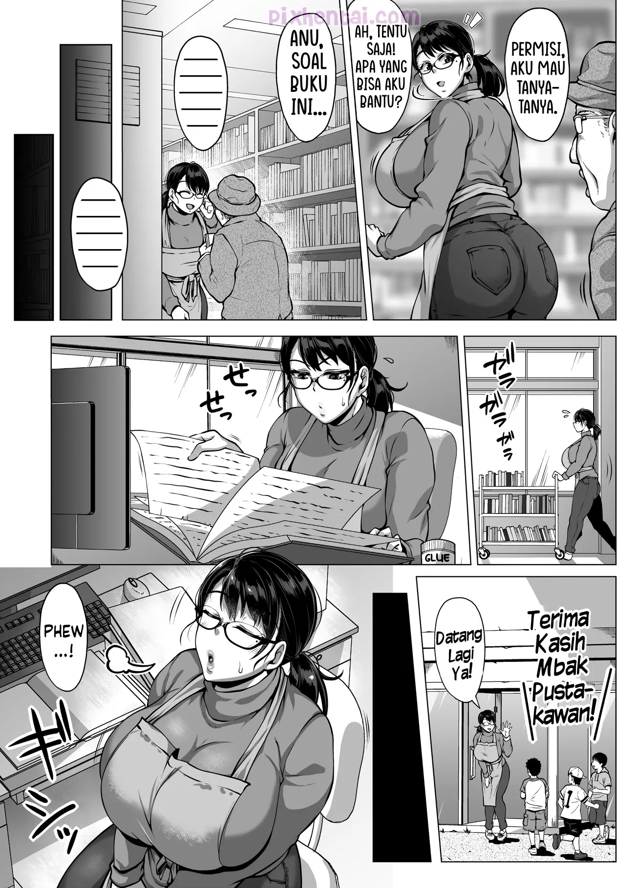 Komik hentai xxx manga sex bokep Lewd Librarian Pussy for Loan 4